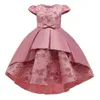 2021 Ny design sommar klänning baby flicka blomma barn klänningar för tjejer barnkläder boll klänning fest prinsessa klänning 2-8 år g1129