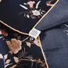 [BYSIFA] New Luxury Pure Silk Scarf Shawl Women Black Twill Large Square Scarves Fall Winter Ladies Neck Scarves Hijabs 88*88cm Q0828