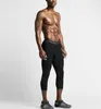 Stretch snabbtorkande byxor för män som andas sport tighta fitness basketbyxor löpträning kompression cropped byxleggings