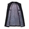 Mode Mäns Vinterullrock Middle Long Scarf Collar Cotton-Padded Tjock varm Woolen Coat Jacka Man Trench Overcoat 211122