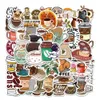 10/30/50PCS Cartoon Kreative Kaffee Kunst Graffiti Notebook Hand Konto Material Dekoration Aufkleber Spielzeug Großhandel Auto