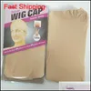 Deluxe Wig Cap 24 Units12bags Hairnet For Making Wigs Black Brown Stocking Wig Liner Cap Snood Nylon Me qylNyF babyskirt201a