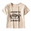 YOZOU femmes été o-cou Vintage 90 s Cowboy motif impression à manches courtes haut court T-Shirt pour femme YL-286 210311