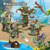 販売中の恐竜の木の家のビルディングブロックジュラシックワールドパークフィギュアレンガは子供の贈り物のためのおもちゃを設定