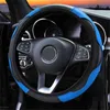 Capa de volante universal de couro para Daewoo Matiz Nexia Lanos Nubira Lacetti Antislip Capa de capa de pó de estilo J220808