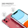Fodral Skydd för iPhone 13 Pro Max Mini 12 11 7 8 Plus XS Transparent Clear Phone Case TPU Acrylic Silicone Back Coplers Shell