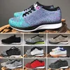 Hott Fly Racer Trainer Knit Nero Bianco Grigio Uomo Donna Sport estivi Scarpe sportive da esterno casual Scarpe da ginnastica leggere Comfortbale