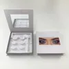 3Pairs Eyelashes Set 25mm 3D Mink Lashes Black White Glue Colorful Lash Package Box with Mirror