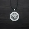 Hänge halsband 12st viking rune pentagram halsband wiccan hednisk norrn norr runic äldste futhark smycken302c