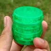 Grinder in plastica per fumatori a forma di tamburo classico Diametro 44/55/60 MM 3 dimensioni alte 4 strati Smerigliatrici per erbe durevoli Colore della miscela all'ingrosso