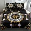 Ensembles de literie 3D luxe baroque cercle housse de couette ensemble conception personnalisée couette double reine roi taille 265x230 cm linge de lit chambres 2542477