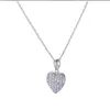 Naszyjniki wisiorek Oryginalny Solid Silver Chain Choker Naszyjnik Luksusowy Kryształ CZ Love Heart Kobiety Party Biżuteria Prezenty