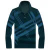 Брэнд мужчина мода Camisa Polo Рубашки с длинным рукавом мужские клетки Polo Plaid Business Casual Men's Tee Tops 8606 210308