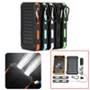 Sollampor 20000mAh Dual USB DIY Powered Bank Case Kit med LED Light Com passerar vattentät för utomhusfacker