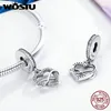 Wostu ny design 925 sterling silver oändlig kärlek dangle pärla passform original wst charm armband hängsmycke smycken gåva cqc261 q0531