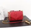 مصمم فاخر المغلف Loulou Matelasse Calfskin رفرف أعلى سلسلة صغيرة حقيبة الكتف crossbody عارية حجم البيج: 24 * 20 * 8.5 سنتيمتر