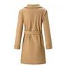 Kurtki dla kobiet Long Coat Jesień Zima Plus Size Kobiet Slim Fit Lapel Spring Płaszcz Odzieży Outco