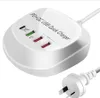 PD 20W Quick Charge 3.0 Schnellladegeräte-Adapter 4 Ports USB-Ladestation für iPhone Xiaomi Huawei Samsung