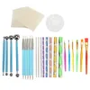 40 stks Mandala Punttools Set Kit Schilderij Rotsen Stone Art Pen Pen Paint Stencil Tools Kit - A