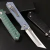 In magazzino!! Coltello pieghevole Flipper 8Cr14Mov Lama satinata Tanto Point G10 + Manico in lamiera di acciaio inossidabile Cuscinetto a sfere Coltelli tascabili EDC ad apertura rapida