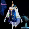 Genshin Impact Saccharose Cosplay Kostüm Harmlose Süße Frauen Süßes Kleid Top Hosen Halloween Karneval Uniform Schuhe Perücken Y0913