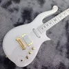 the white Prince Cloud guitar Classical Electric-Guitar sperm Symbol inlays handmade OEM guitarra