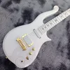 De witte prins cloud gitaar klassieke elektrische gitaar sperma symbool inlays handgemaakte OEM Guitarra