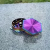 50 MM Irregular Hexagon Rainbow 2 Layer Smoking Grinder Metal Tobacco Herb Crusher Miller Grinders Factory Wholesale