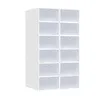 Clear Multicolor Shoe Storage Boxes Foldable Plastic Transparent Home Organizer Stackable Display Superimposed Combination Shoes Containers Cabinet Box