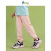 HNNE осень зима детские Jogger брюки сплошной цвет унисекс мальчики девочек спортивные штаны мода детские брюки HK210415 211103