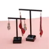 Jewelry Pouches Bags 2pcs/set Stand Hanger T-Bar Holder Display Ornament Eardrop Earrings & Black Clear Wynn22