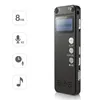 Digital Voice Recorder 8GB ad alta sensibilità Doppio microfono Audio ricaricabile multifunzione con lettore MP3