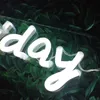 „Miiday“-Wortschild, Feiertagsbeleuchtung, Mädchen, Heimdekoration, Bar, öffentliche Plätze, handgefertigtes Neonlicht, 12 V, superhell