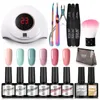 Nail Art Kits Gel Polish Kit Professional Set Acrylic With 36W LED UV Lamp For Manicure Tools And Supplies Base Top Suits7401287