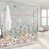 92 * 53 cm adesivo da parete con fiori romantici, decorazione colorata per presa di piante, bella decorazione a farfalla per la casa, per il bagno 211124