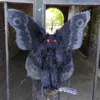 Fyllda plyschleksaker Gothic Mothman Plushie letar efter ett kärlek och magiskt hem Unikt och Novel Black Moth Soft Toy Cute QW Q0721317286