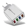 Chargeur mural à 4 ports USB, haute vitesse 3,1a, EU US, adaptateur d'alimentation automatique, prise pour Iphone 14 15, Samsung, téléphone Android, PC, mp3 B1