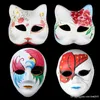 Halloween Full Face Masks Diy Handgeschilderde pulp gips bedekt papieren machme blanco masker wit maskerade maskers gewoon feestmasker xvt1088