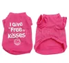 4 Boyutlu Köpek Giyim Ürünleri Pets Giysileri İlkbahar ve Yaz Pet Vest T-Shirt I Free Kisses 6 Renk DD313