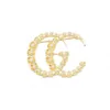 15color 18K Gold Plated Brand Designer Letters Brooches Women Crystal Rhinestone Pearl Suits Dress Pin Jewelry Clothing Decoration308t