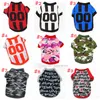 Chemises de chien de Noël pour petits chiens Vêtements de chien en coton à rayures au printemps été Sublimation Vêtements pour animaux de compagnie vierges Maillot de basket-ball pour chiot 23 couleurs en gros A212