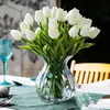 Mode Künstliche Tulpen Blumen Home Garten Dekoration Echtuch Blume Blumenstrauß Geburtstagsfeier Hochzeit Dekoration Gefälschte Blume 14 Farben