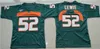 NCAA Football Miami Hurricanes College 20 Ed Reed Jersey 52 Ray Lewis 26 Sean Taylor University Team Color Orange Green White Embroidery And Stitched High Quality