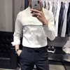 Camisas de vestir de marca para hombre Camisa Masculina Casual Slim Fit Camisa de manga larga Camisa social formal de negocios de alta calidad para hombres blancos 210527