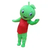 Disfraz de mascota de manzana verde de Halloween Personalización Dibujos animados Fruta Anime tema personaje Navidad Fiesta de lujo Vestido Carnaval Unisex Adultos Traje