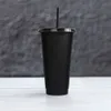 Réutilisable Coffee Cup avec de la paille en plastique Tumbler froide tasse Bouteille d'eau change de couleur fête de Noël Drinkware gros