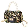 Kids Handbags Fashion Bag Girls Bags Children Purse Children's Shoulder Messenger Handbag Sequin Princess Chain Pearl 3041 Q2