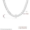 collier plaqué argent sterling côté plat 8M pour homme DMSN034 Taille 20INCHS; chaîne de bijoux de colliers de plaque d'argent de la mode 925