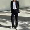 Men's Suits & Blazers High Quality Suit Autumn Single Breasted + Straight Pants Korean Loose Set Tops And Are Sold Separately