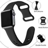 Mjukt silikonband för Apple Watch 7 6 5 4 3 2 1 40mm 44mm 38mm 42mm Gummi Watchbandband för Iwatch Serie 7 41mm 45mm H1123